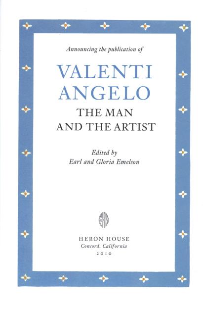 Image for Valenti Angelo. The Man and the Artist.