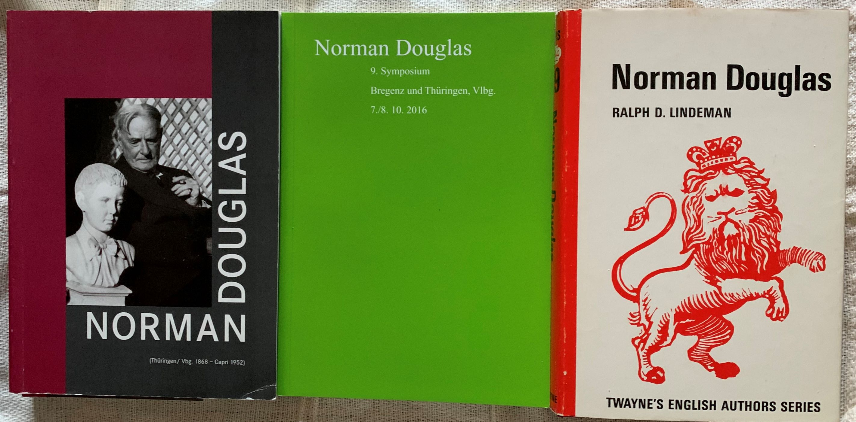 Image for [3 items] 1. Norman Douglas (1868 Thu ringen - 1952 Capri), Schriftsteller 2. Norman Douglas 9. Symposium 3. Norman Douglas [Twayne's Authors Series].