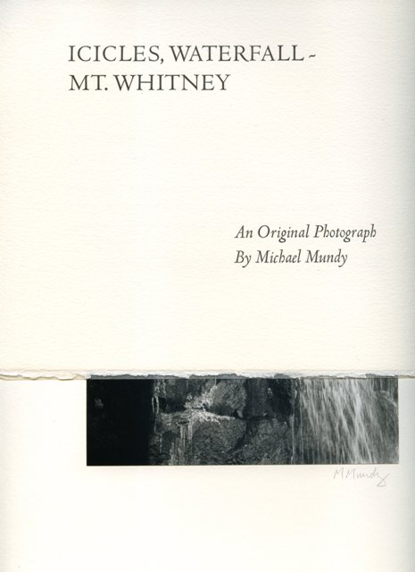 Image for Icicles, Waterfall - Mt. Whitney. An Original Photograph.