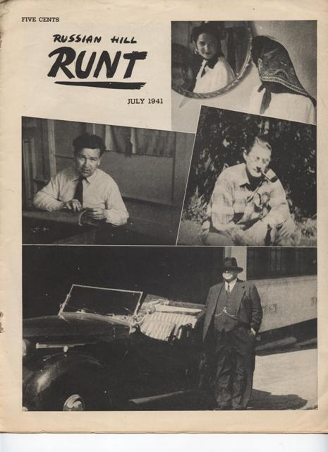 Russian Hill Runt. Vol. 1 - No. 20; July, 1941 Image for Russian Hill Runt. Vol. 1 - No. 20; July, 1941