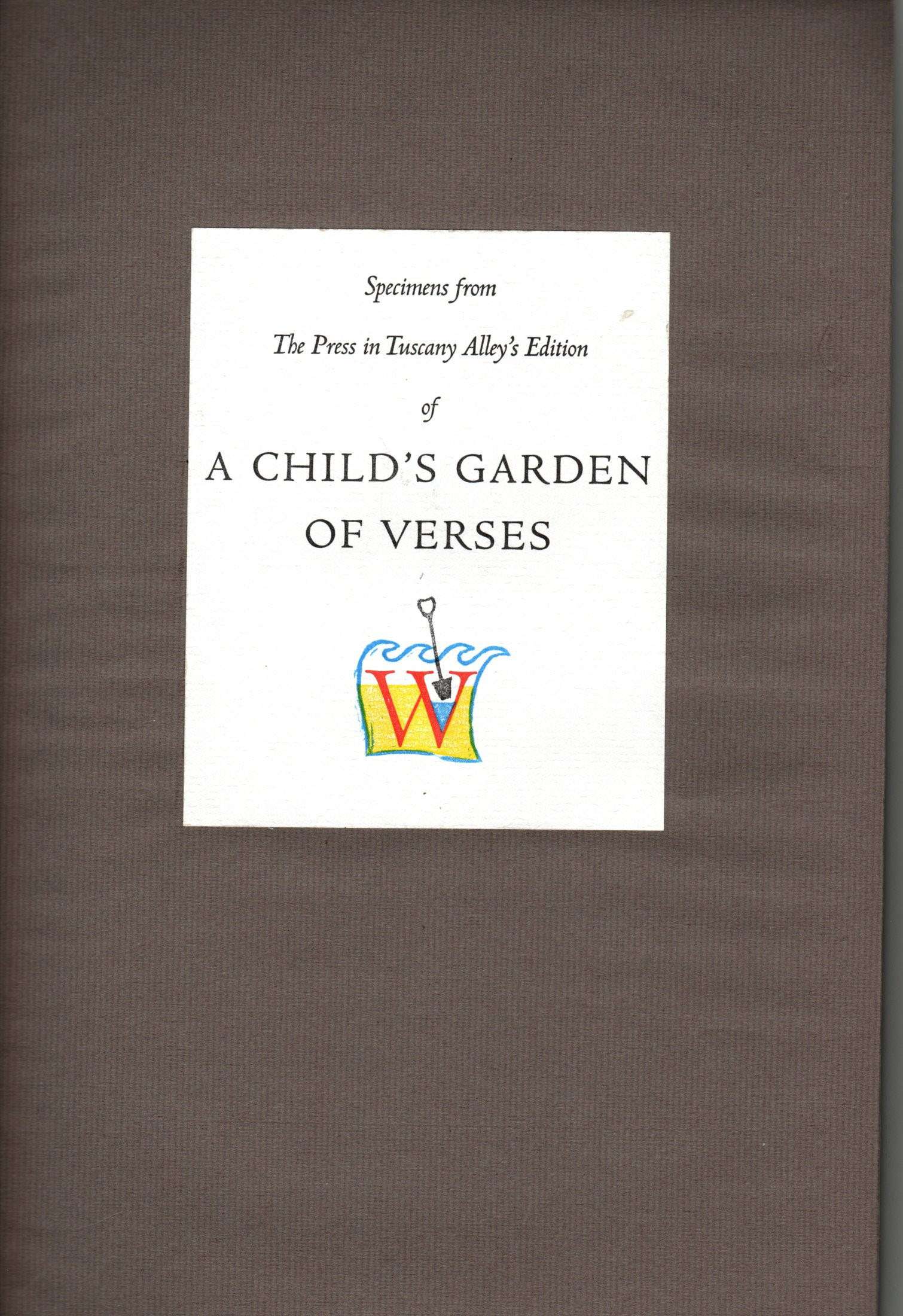 Image for Specimens from A Child's Garden of Verses : with nine poems not published in prior editions. Illustrations by Joyce Lancaster Wilson; Introduction by Janet Adam Smith.