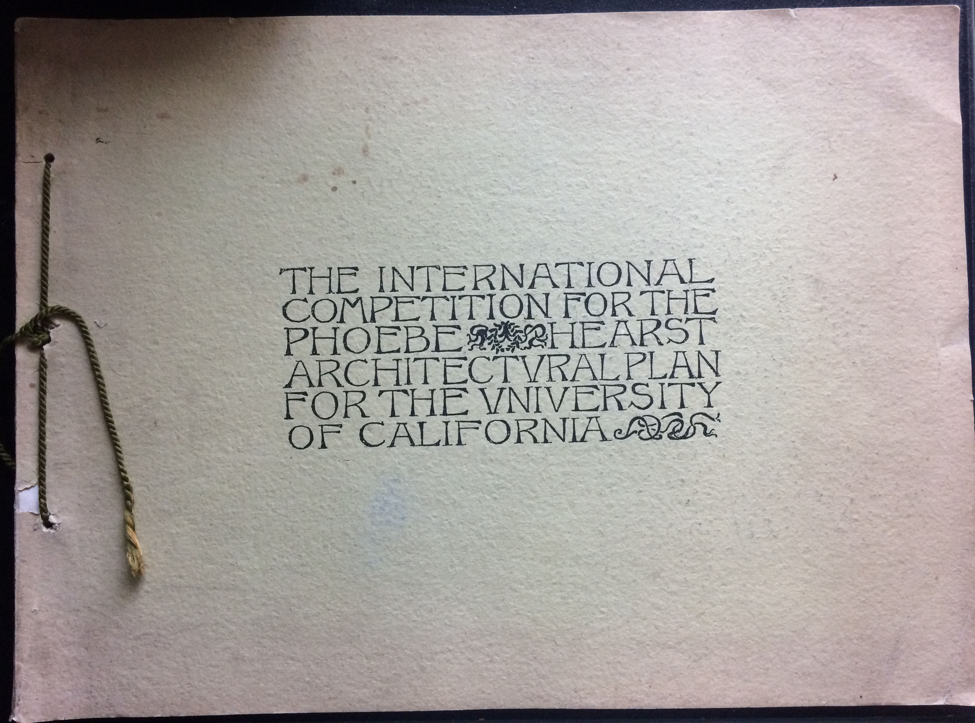 Image for The International Competition for the Phoebe Hearst Architectural Plan for the University of California.
