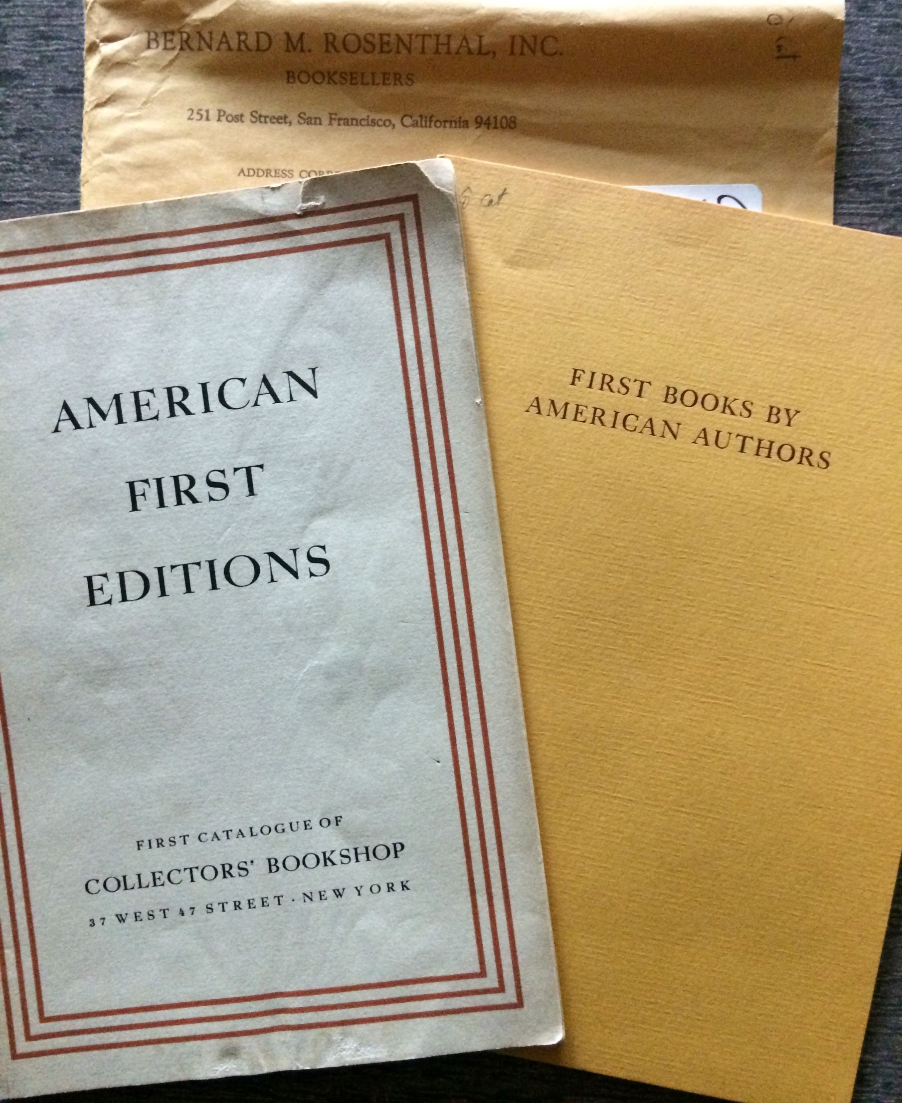 Image for (Two Items) American First Editions, First Catalogue of Collector's Bookshop, together with First Books by American Authors, an exhibition in memory of John S. Van E. Kohn (1906 - 1976), Williams College class of 1928, presented by Chapin Library, William