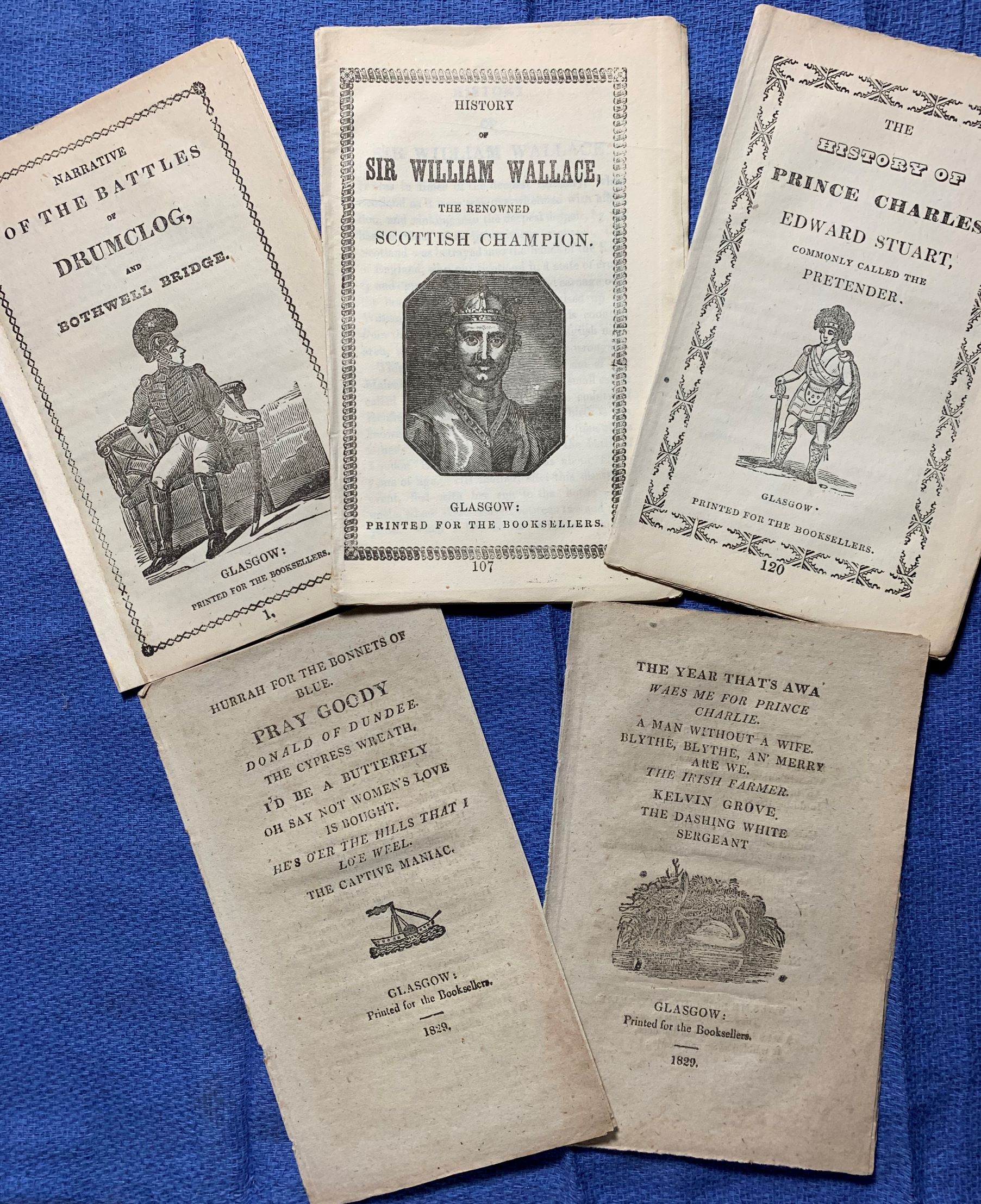 Image for [5 Titles]: (1.) (W. C. Brownlee) Narrative of the battles of Drumclog, and Bothwell Bridge; (2.) The History of Prince Charles Edwars Stuart, Commonly Called The Pretender; (3.)History of Sir William Wallace, The Renowned Scottish Champion; (4.)Hurrah fo
