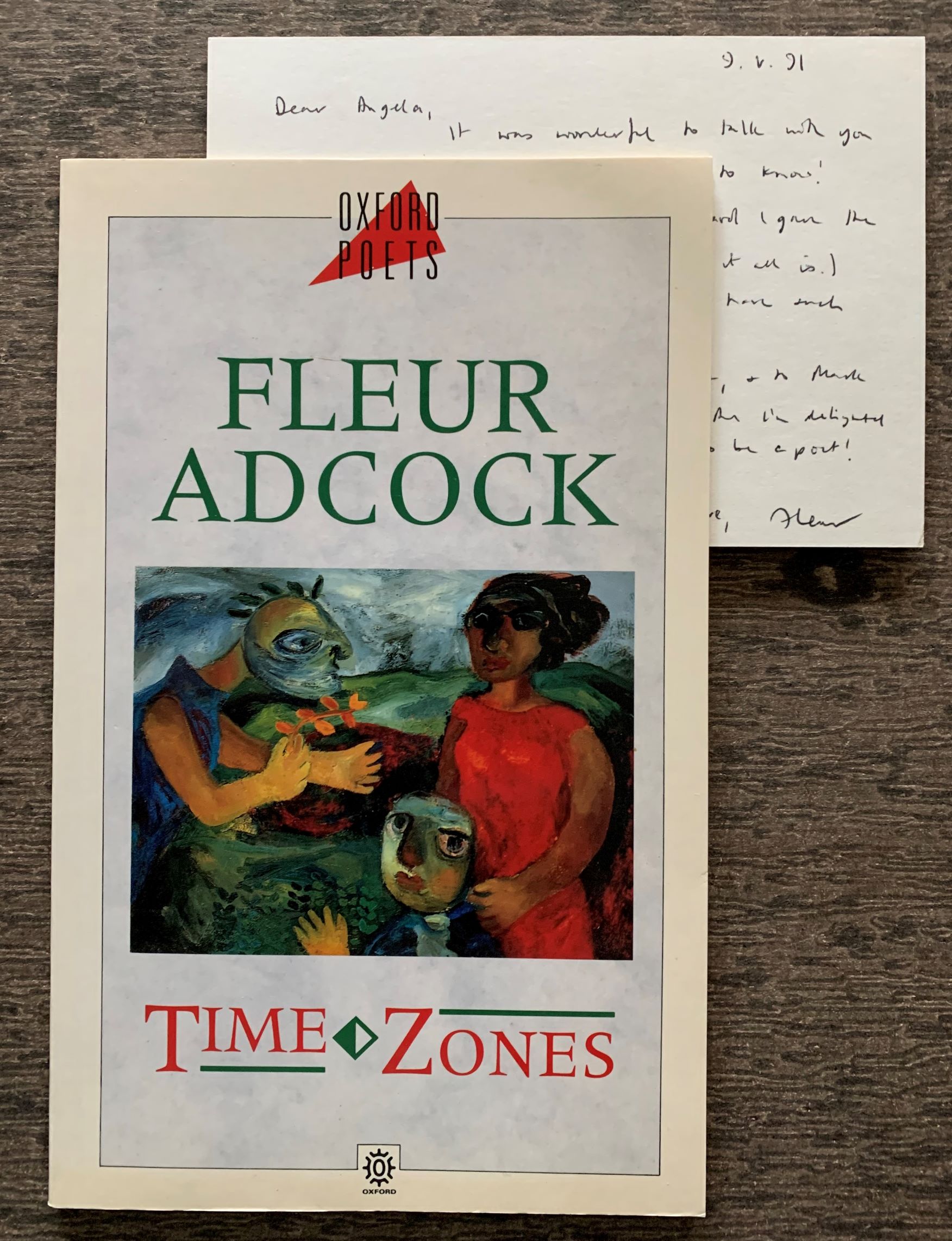 Image for Time Zones [ with holograph post card to writer Angela Carter].
